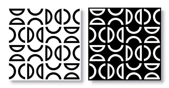 Set of Seamless Unique Modern Geometric Patterns. vector