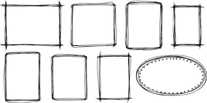 Sketch frames for design projects vector