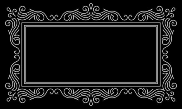 Line curl frame abstract . Modern decorative linear background. vector