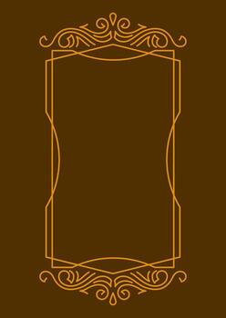 Line curl frame design. Modern decorative linear background. vector