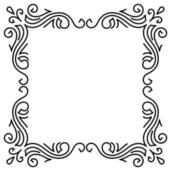 Line curl frame. Modern abstractdecorative linear background. vector