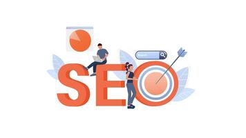 Marketers analyzing data and developing seo strategy video