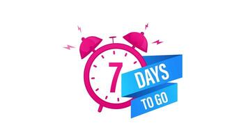 Animated Countdown Timer with Seven Days to Go video