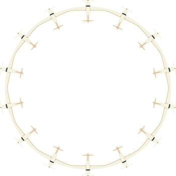 Airplane plane frame. Aeroplane simple template empty space for your text. Baby shower design vector