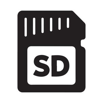 Compact Flash Memory Card Solid Icon vector