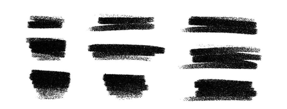 Abstract brush and paint strokes forming a textured background. Rough ink lines, splashes, and dry brush effects create a hand drawn design with grunge, paper, elements vector