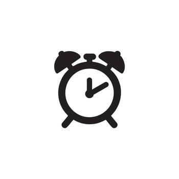 Alarm Clock Icon Symbol of Time Management and Wake Up Reminder vector