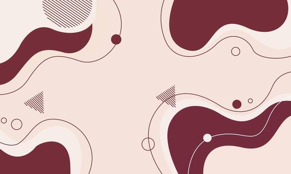 Abstract Fluid Shapes Background with Geometric Elements. vector