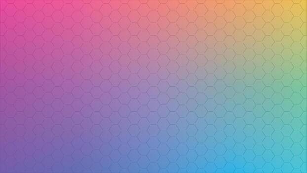 Rainbow Hexagon Pattern Gradient Background abstract vector