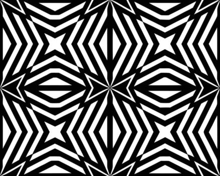 Abstract black and white pattern creates a mesmerizing optical illusion vector
