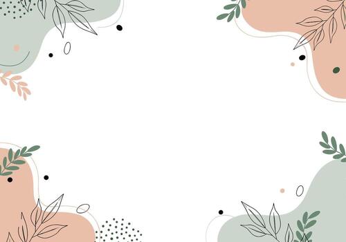 un sutil y orgánico antecedentes diseño con suave pastel color bloqueo y delicado botánico acentos vector