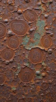 Rusty metal surface with many different patterns photo