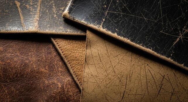 Close up abstract view of weathered and textured surfaces with a dark cracked overlay creating a sense of age and depth photo