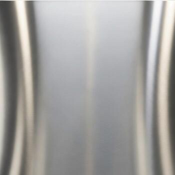 Abstract metallic surface with soft vertical curves and subtle light reflections creating a futuristic and elegant background texture photo