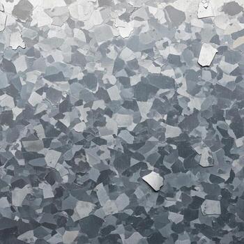 Close up abstract texture of small grey and white flakes scattered across a surface creating a speckled pattern photo