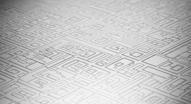 Abstract geometric pattern of interconnected squares and lines creating a complex textured and visually engaging background photo