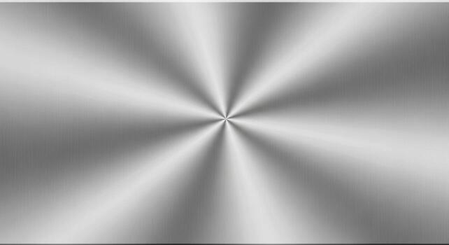 Brushed metal texture with a radial brushed pattern emanating from the center creating a starburst effect of light and shadow photo