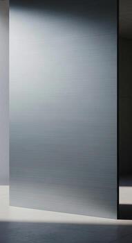 Abstract minimalist background with soft grey gradient and subtle texture evoking a sense of calm and modern design photo