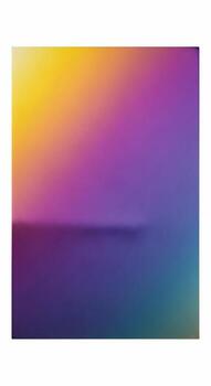 Vibrant abstract gradient of warm yellow and orange transitioning to cool purple and blue hues creating a mesmerizing visual effect photo