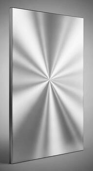 Radiant brushed metal square texture with concentric circular patterns and subtle lighting gradients photo