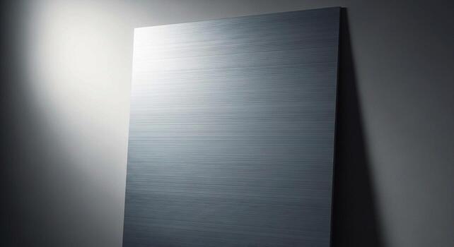 Minimalist vertical panel illuminated by a soft light source creating a subtle gradient of shadow and light photo