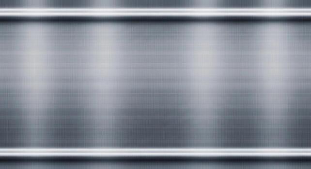 Brushed metal texture with horizontal lines and subtle reflections creating a modern industrial background photo