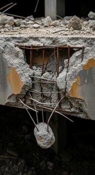 A close up of a concrete structure with a hole in it photo