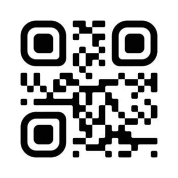 QR code with rounded dots minimal vector