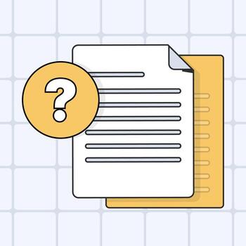 Document with question mark icon vector
