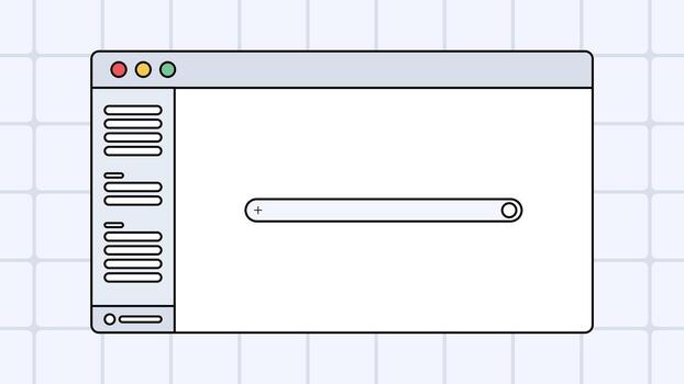 Browser window mockup search bar vector