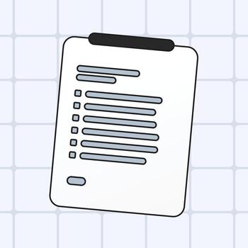 Clipboard checklist form on grid background vector