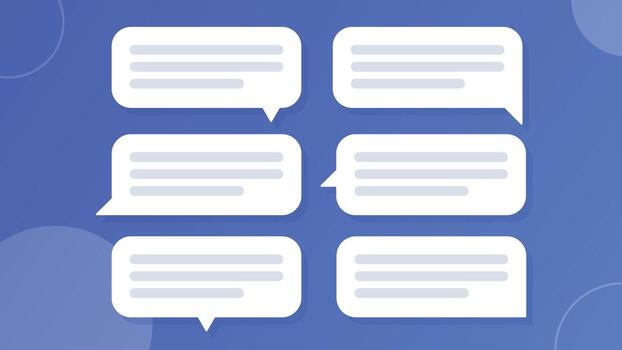 Chat bubbles background banner with messages vector