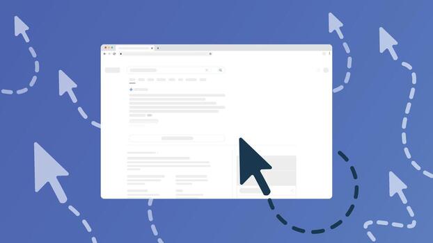 buscar resultados hacer clic con grande cursor vector