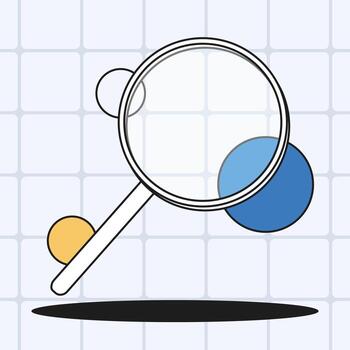 Search background with magnifying glass grid vector