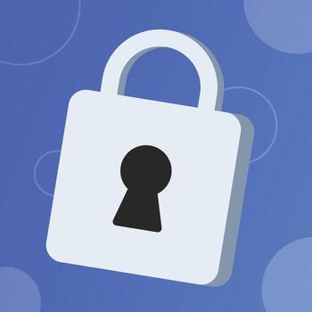 Security padlock background with keyhole icon vector