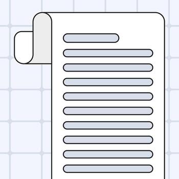 recibo antecedentes con largo papel Desplazarse vector