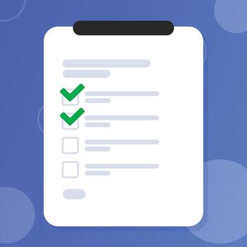 Checklist clipboard with checkmarks background vector