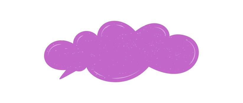 mano dibujado áspero orgánico habla nube en un parche burbuja forma. nube burbuja icono sugiere charla y hablar mensaje. irregular parche es ideal como un texto elemento para moderno conversacion plantillas. vector