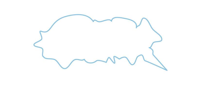 mano dibujado garabato caja icono con incompleto contorno y redondo burbuja forma. habla globo para charla o hablar mensaje, resumido y simple, con resumen forma, conversacion modelo. vector