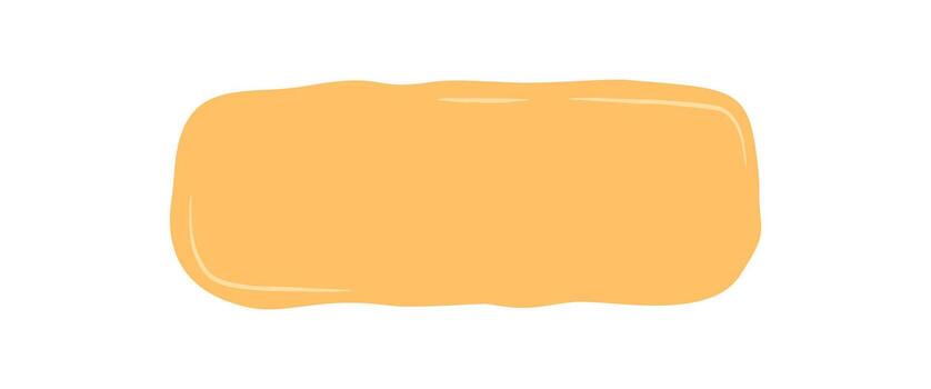 mano dibujado orgánico garabato rectángulo pegatina con blanco etiqueta marco. suave gota formar garabatear Insignia en amarillo como antecedentes para texto. natural borde crea distintivo forma para tarjeta o Bosquejo. vector