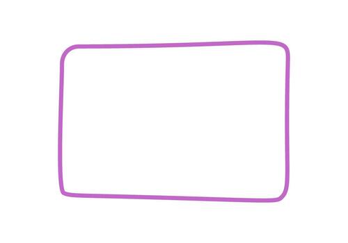 Fluid hand drawn quote frame outline. Rectangle box in organic shape creates a template with visible border for message or text. Modern minimal background for communication design. vector