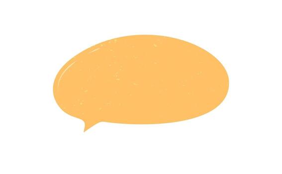 Hand drawn organic rough sticker bubble with round paper texture. Speech chat element as playful textbox for message or talk, modern communication concept and creative message paper. vector