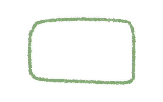 Rectangular crayon sketch with an organic outline and blank background creates a frame for text or box label. Border design offers a simple setting for graphic projects and creative cards. vector