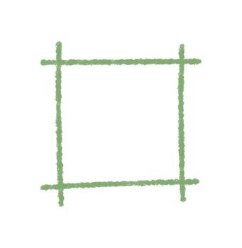 Crayon outline rectangle frame with a sketch style and green border. Card label stands in the middle, perfect as a background for text design or banner in minimal artistic theme. vector