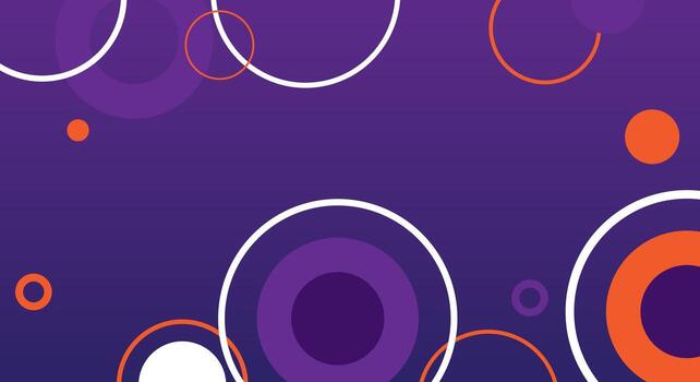 Purple color design background with colored abstract circle variations vector