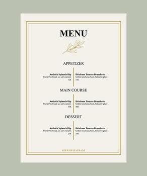 SIMPLE MENU DESIGN vector