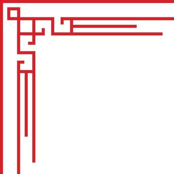 Modern Red Line Corner Pattern vector