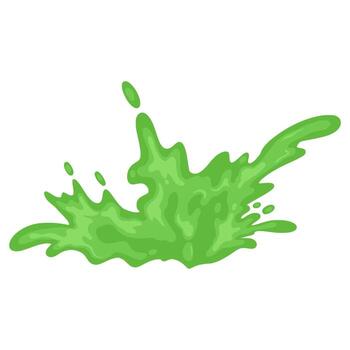 Flat green liquid splash element Flat green liquid splash element vector