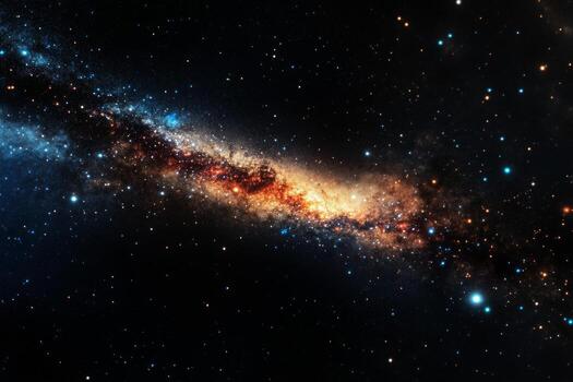 Stunning View of Colorful Nebula in Deep Space Revealing Cosmic Wonders photo