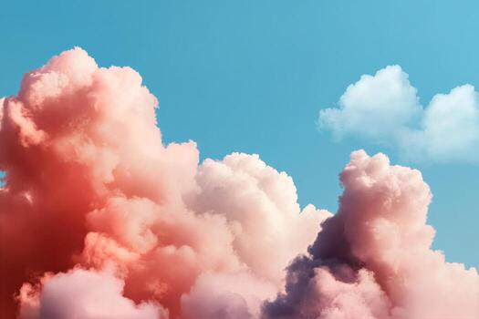 Colorful Clouds Fill the Sky During Sunset at a Scenic Location With a Clear Blue Background photo